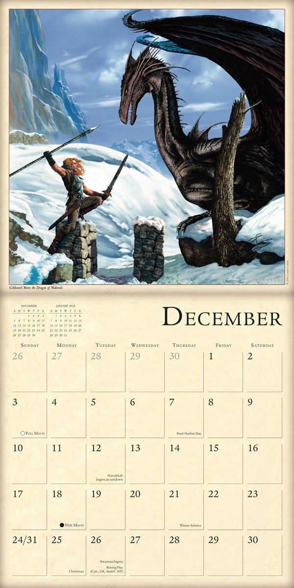 Fantasy Dragon calendars and planner by Ciruelo Cabral Unique